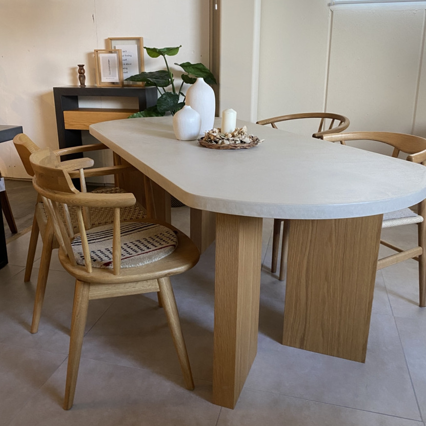 モールテックス ダイニングテーブル FROMAGE”OVAL"　脚TYPE:J(オーク) W1800×D850×H720