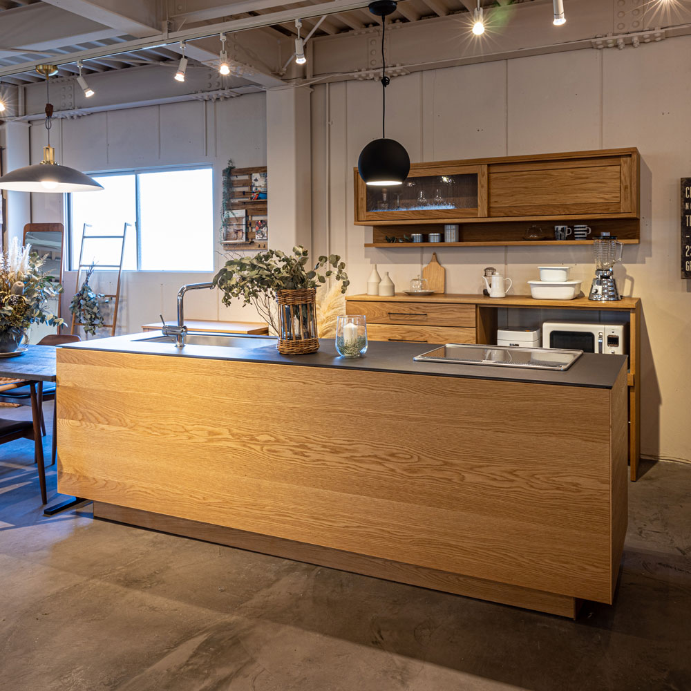 関西限定！現品のみ対象　オーク材×ウルトラサーフェス　アイランドキッチン