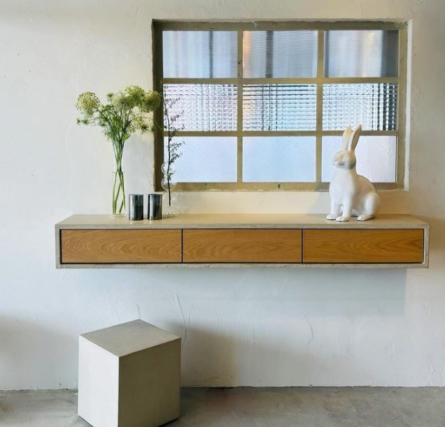 RUND（ルント）フロートコンソール 　面材：オーク【取付込み：関西圏限定】