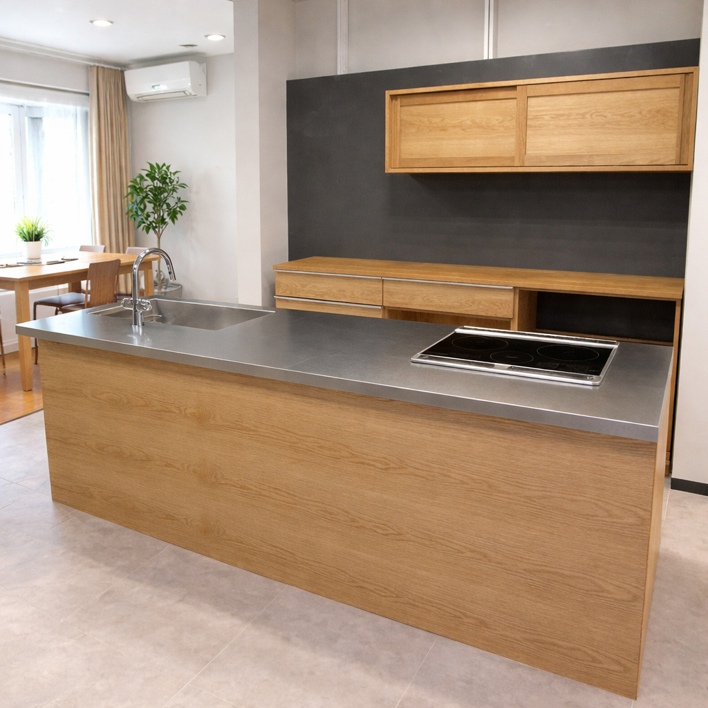 関西限定！現品のみ対象　セミオーダーキッチン　オーク材