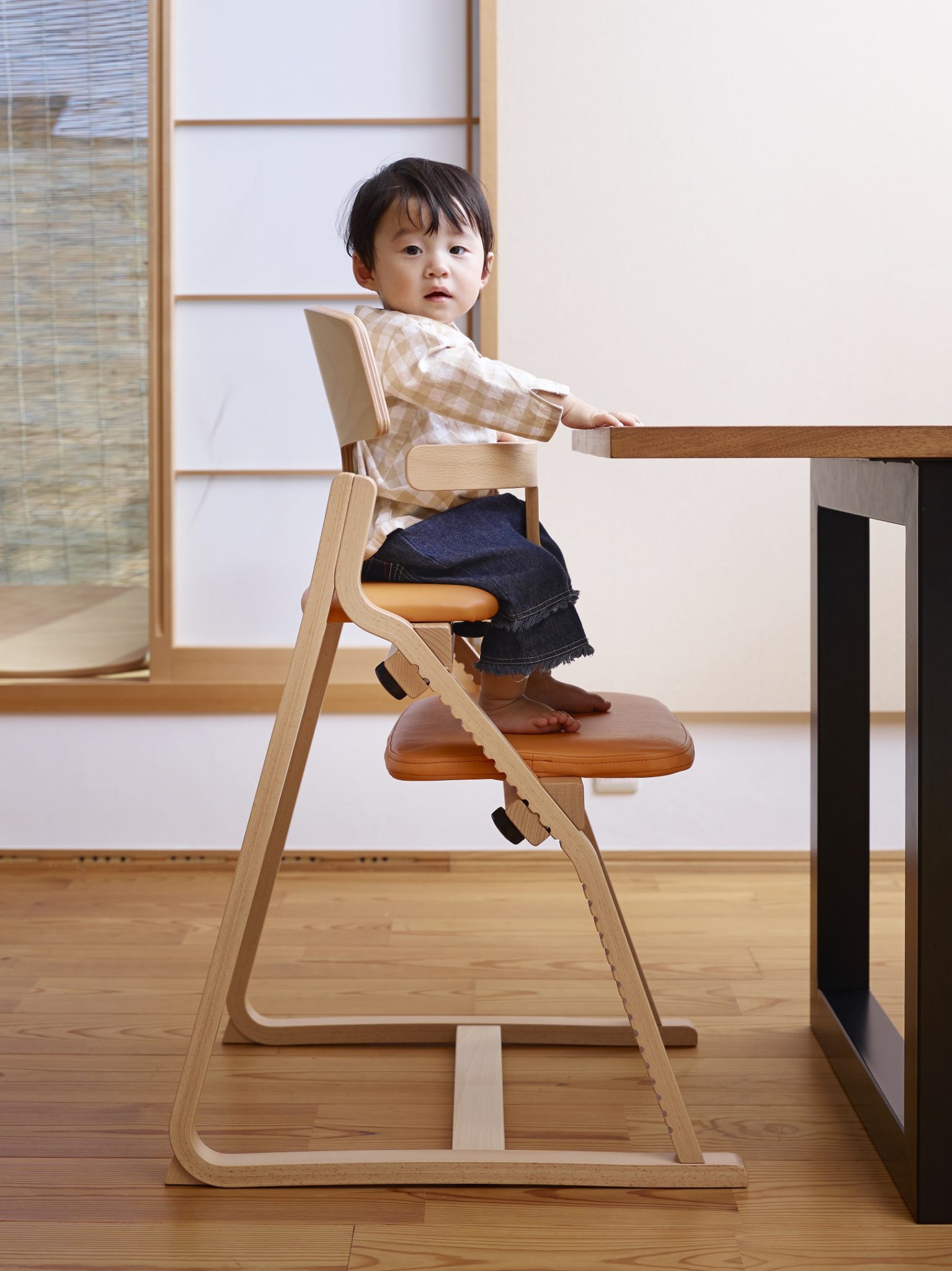 豊橋木工 アップライトチェア UPRIGHT 子ども椅子 - イス