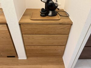 大阪でオーダー家具の専門店リーフの施工事例「京都市H様：引出しのキャビネット」のアイキャッチ