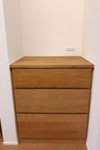 大阪でオーダー家具の専門店リーフの施工事例「京都市H様：引出しのキャビネット」のアイキャッチ